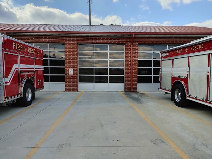 Fire station bay doors with commercial window film installed by Xtreme Shades