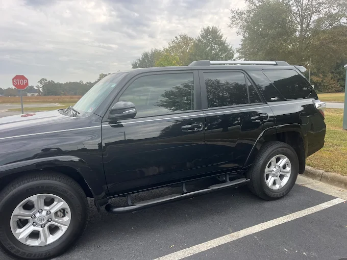 Toyota 4Runner with dark ceramic window tint in Johnston County NC