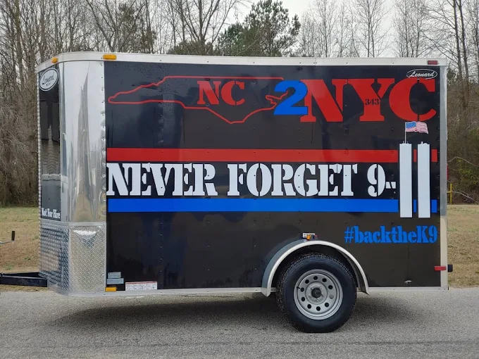 NC2NYC Never Forget 9-11 trailer wrap and vinyl graphics