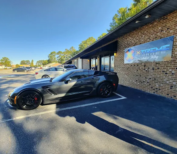 Chevrolet Corvette Z06 tinted at the Xtreme Shades window tinting shop